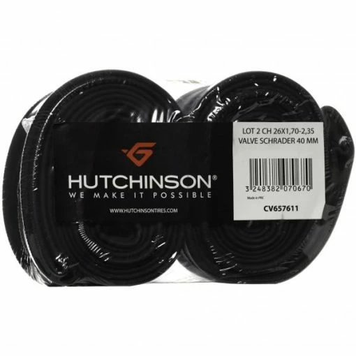 Lot De 2 Chambres à Air HUTCHINSON 26×1,70/2,35 Butyl Schrader 40 Mm -Pas Cher Cadres VTT Magasin 1 189