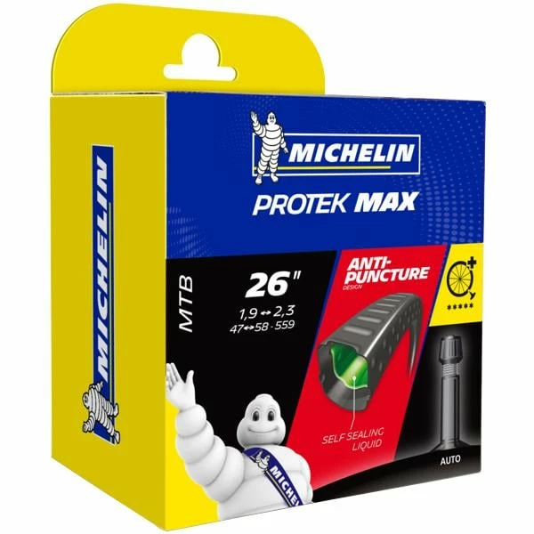 Chambre à Air MICHELIN PROTEK MAX C4 26×1,90/2,30 Butyl Schrader 35 Mm 3 Chambre à Air MICHELIN PROTEK MAX C4 26×1,90/2,30 Butyl Schrader 35 Mm