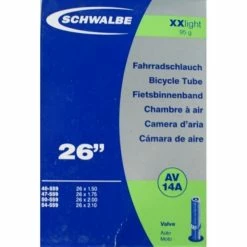 Chambre à Air SCHWALBE XX LIGHT AV 14A 26×1,50/2,10 Schrader 40 Mm
