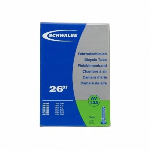 Chambre à Air SCHWALBE STANDARD AV 12A 26×1,00/1,50 Schrader 40 Mm -Pas Cher Cadres VTT Magasin 4 165