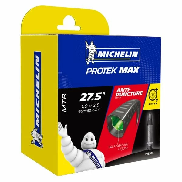 Chambre à Air MICHELIN PROTEK MAX B4 27,5×1,90/2,50 Presta 40 Mm 3 Chambre à Air MICHELIN PROTEK MAX B4 27,5×1,90/2,50 Presta 40 Mm