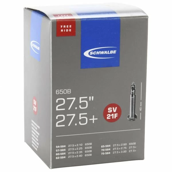 Chambre à Air SCHWALBE EXTRA LIGHT SV 21F FREERIDE 27,5×2,10/3,00 Butyl Presta 40 Mm 3 Chambre à Air SCHWALBE EXTRA LIGHT SV 21F FREERIDE 27,5×2,10/3,00 Butyl Presta 40 Mm